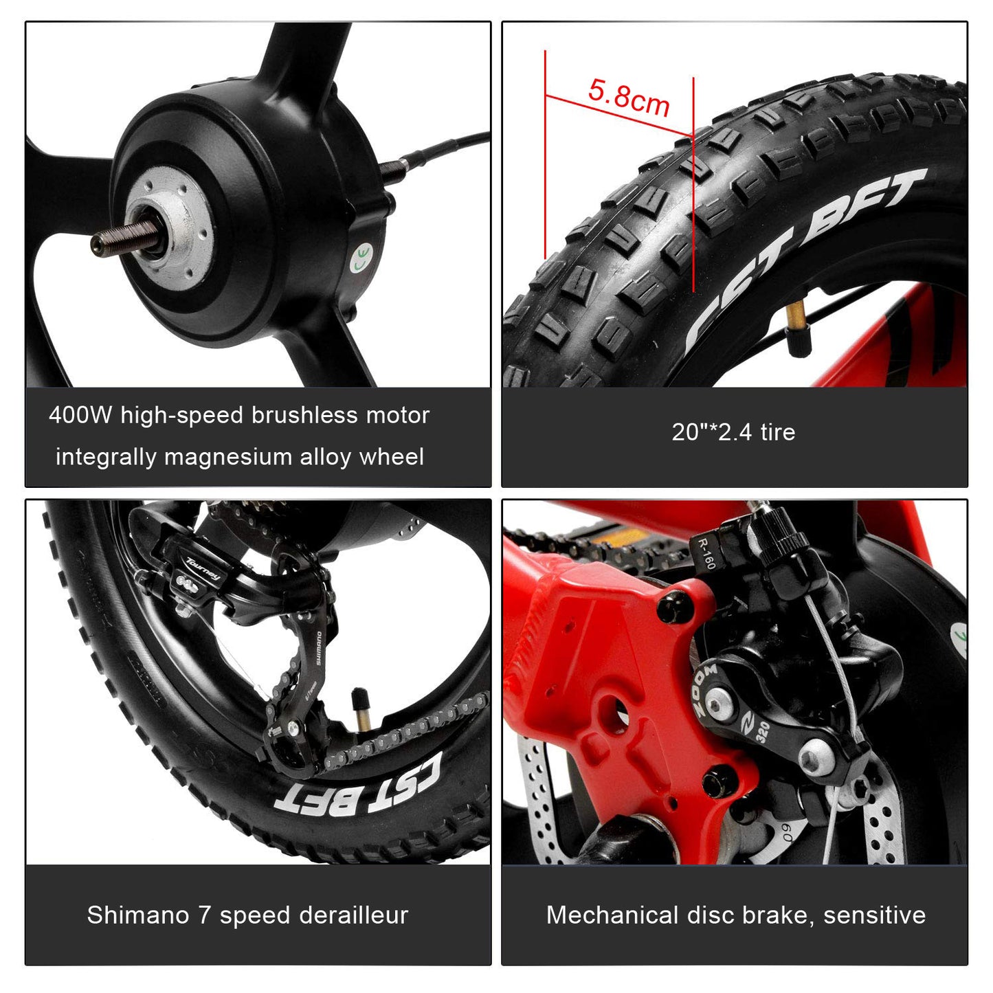 G650: E-bike Mountain Bike Folding (ang.). 48V Lithium Battery Front i Rear Full Suspension