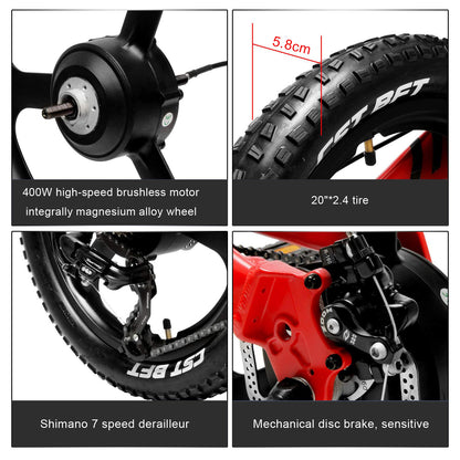 G650: E-bike Mountain Bike Folding (ang.). 48V Lithium Battery Front i Rear Full Suspension