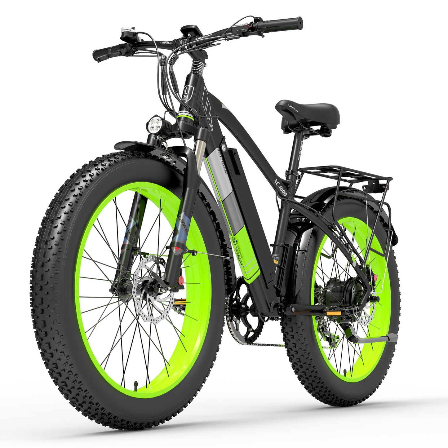 Lankeleisi XC4000 Bicicletă electrică 1000W 48V 17.5Ah, bicicletă de zăpadă de 26 inci Bicicletă cu cauciuc gras, frână hidraulică cu disc față și spate